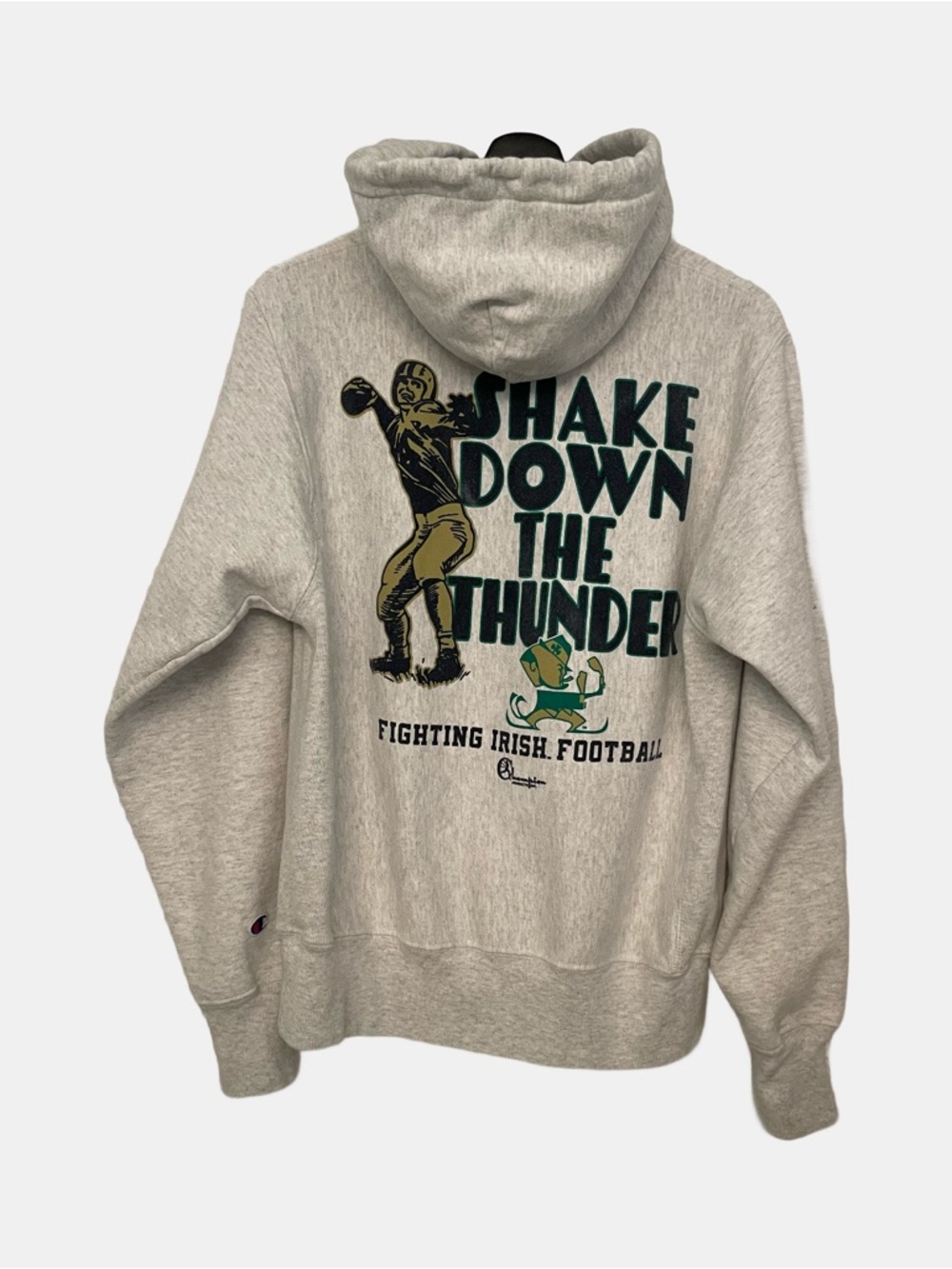 Champion Reverse Weave‎ Notre Dame Football Shake Down The Thunder Hoodie Small